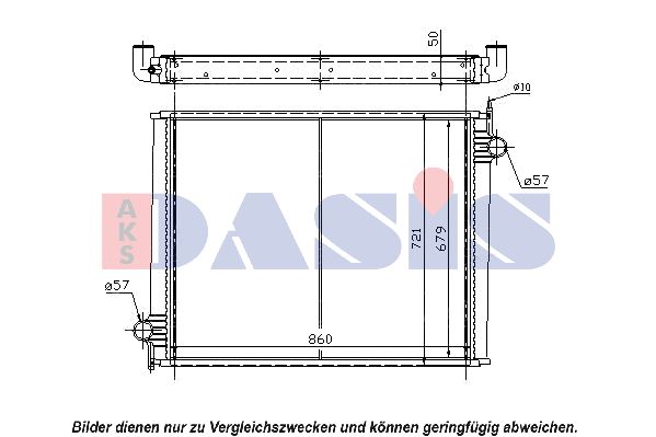 AKS DASIS Радиатор, охлаждение двигателя 270001N